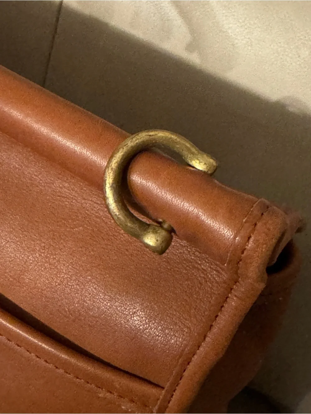 Coach vintage unisex Men's Leather Briefcase in Cognac B6C-5266